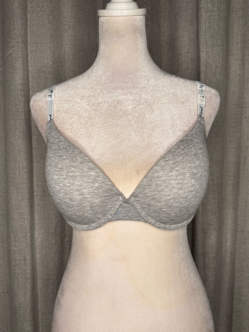 PINK Victoria's Secret Heather Gray Seamless T-Shirt Bra